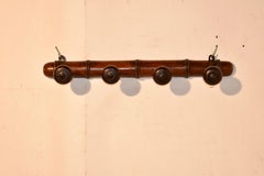 Circa 1900 French Elm Hat or Coat Rack
