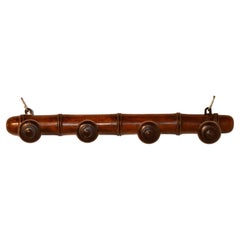 Antique Circa 1900 French Elm Hat or Coat Rack