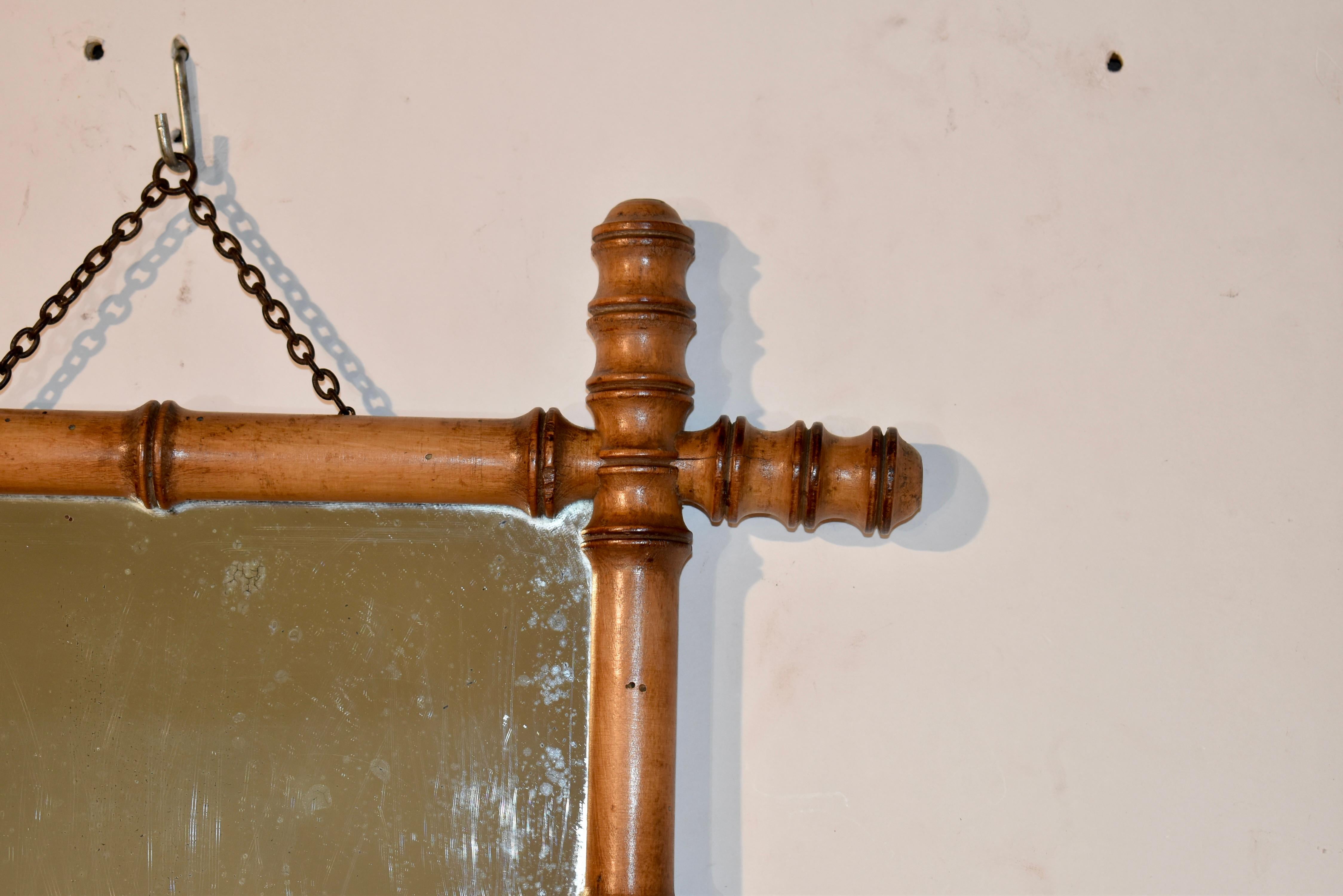 Français Miroir en faux bambou français CIRCA 1900 en vente