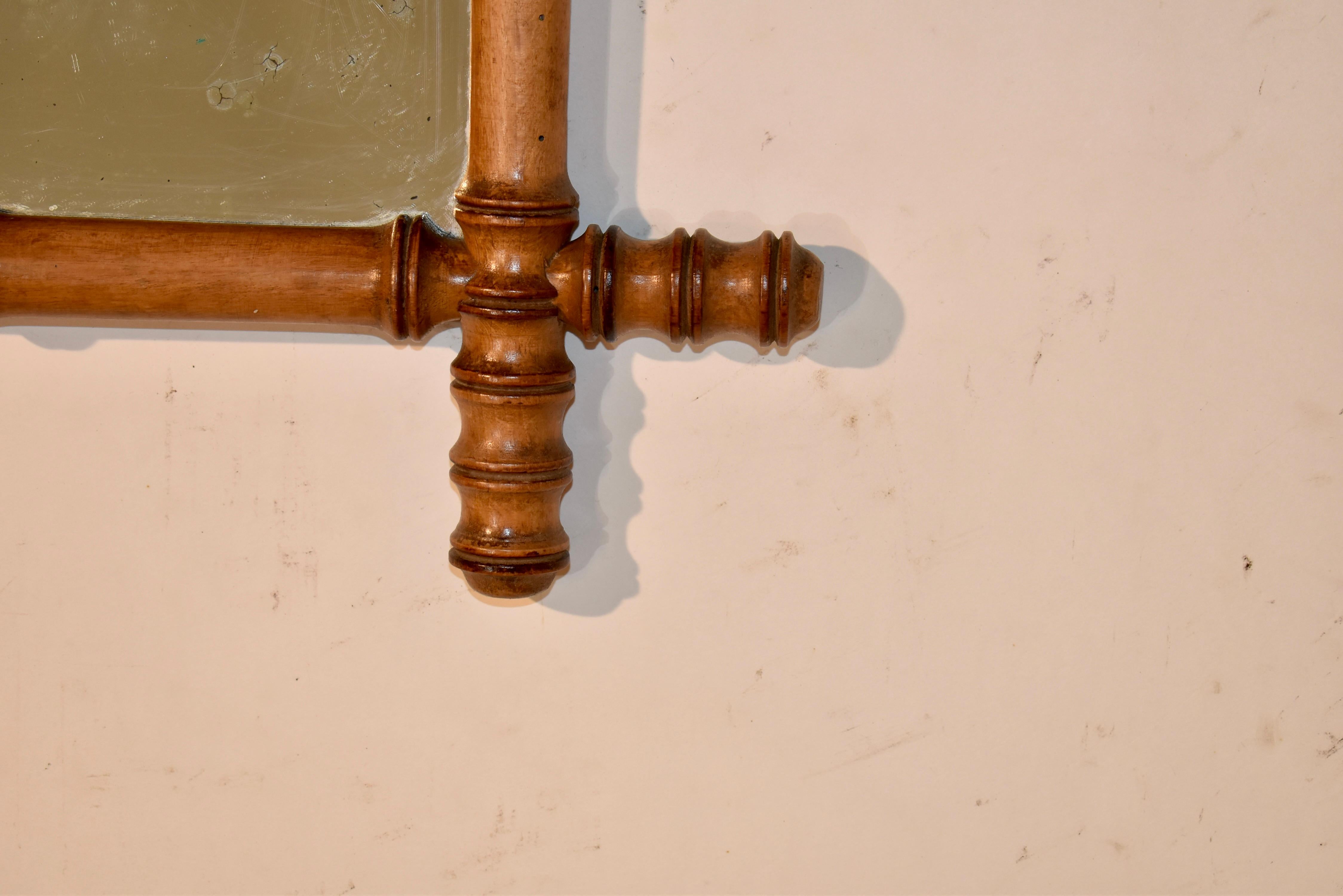 Tourné Miroir en faux bambou français CIRCA 1900 en vente