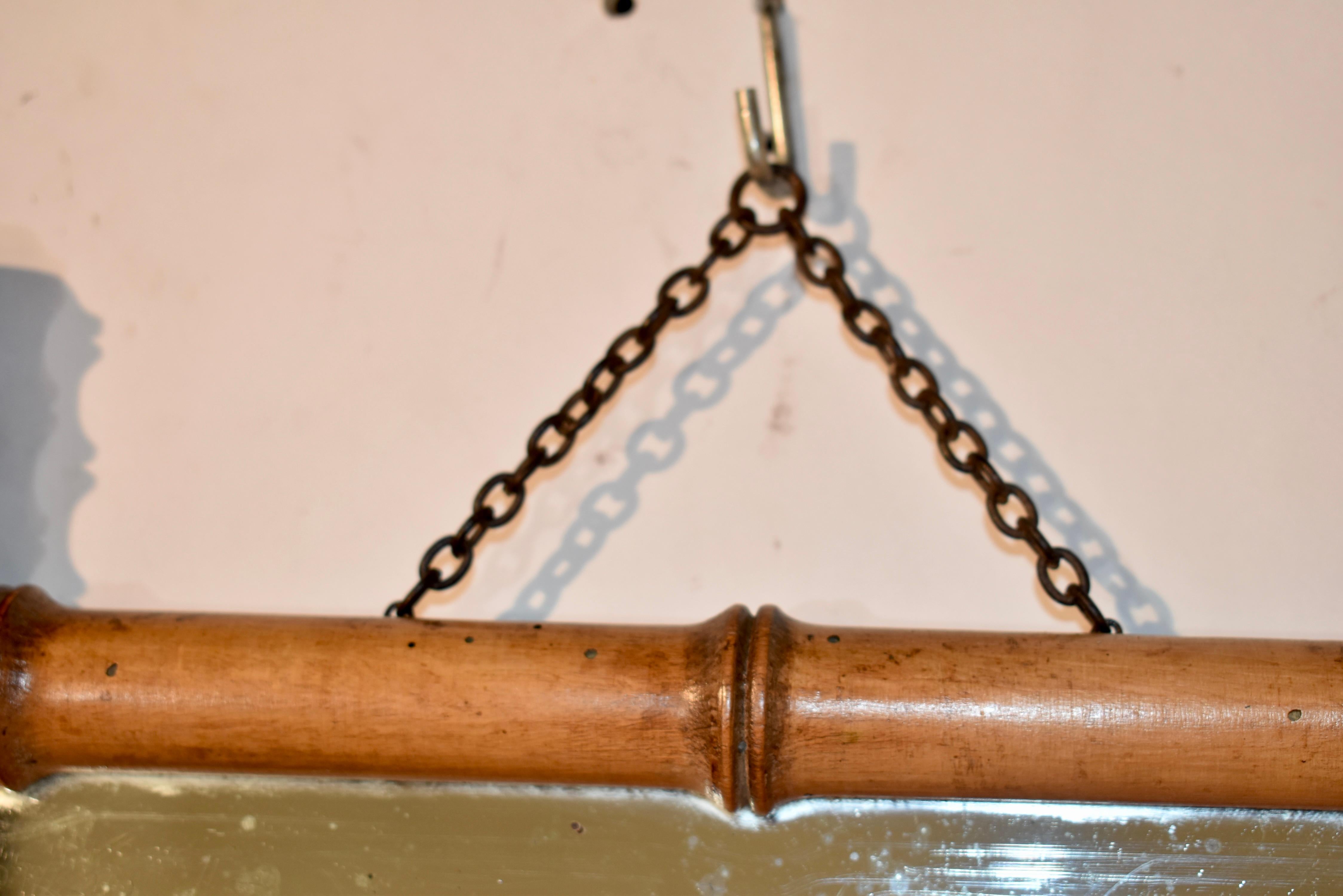 Miroir en faux bambou français CIRCA 1900 en vente 1