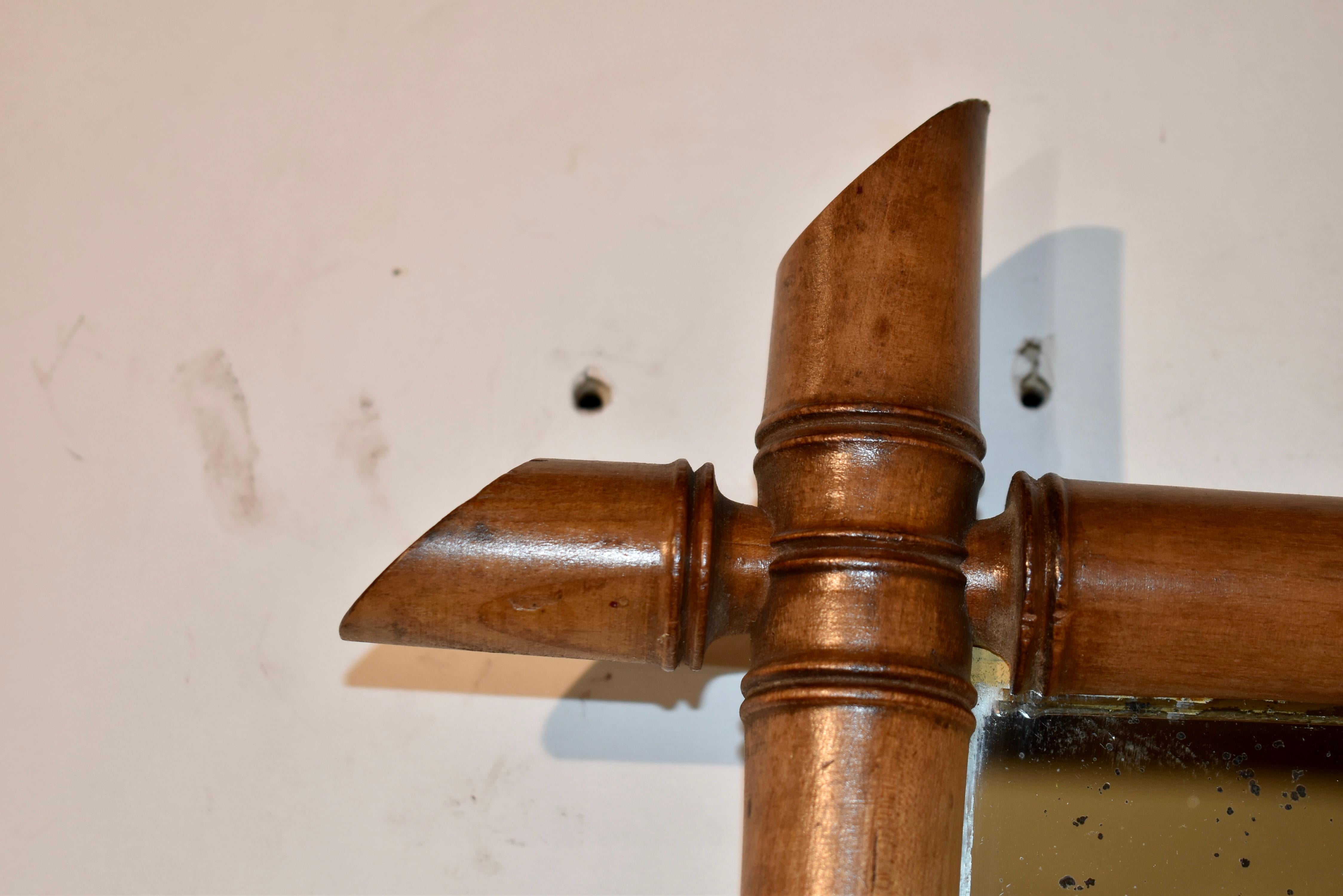 Ciliegio Specchio francese in finto bambù del 1900 circa in vendita