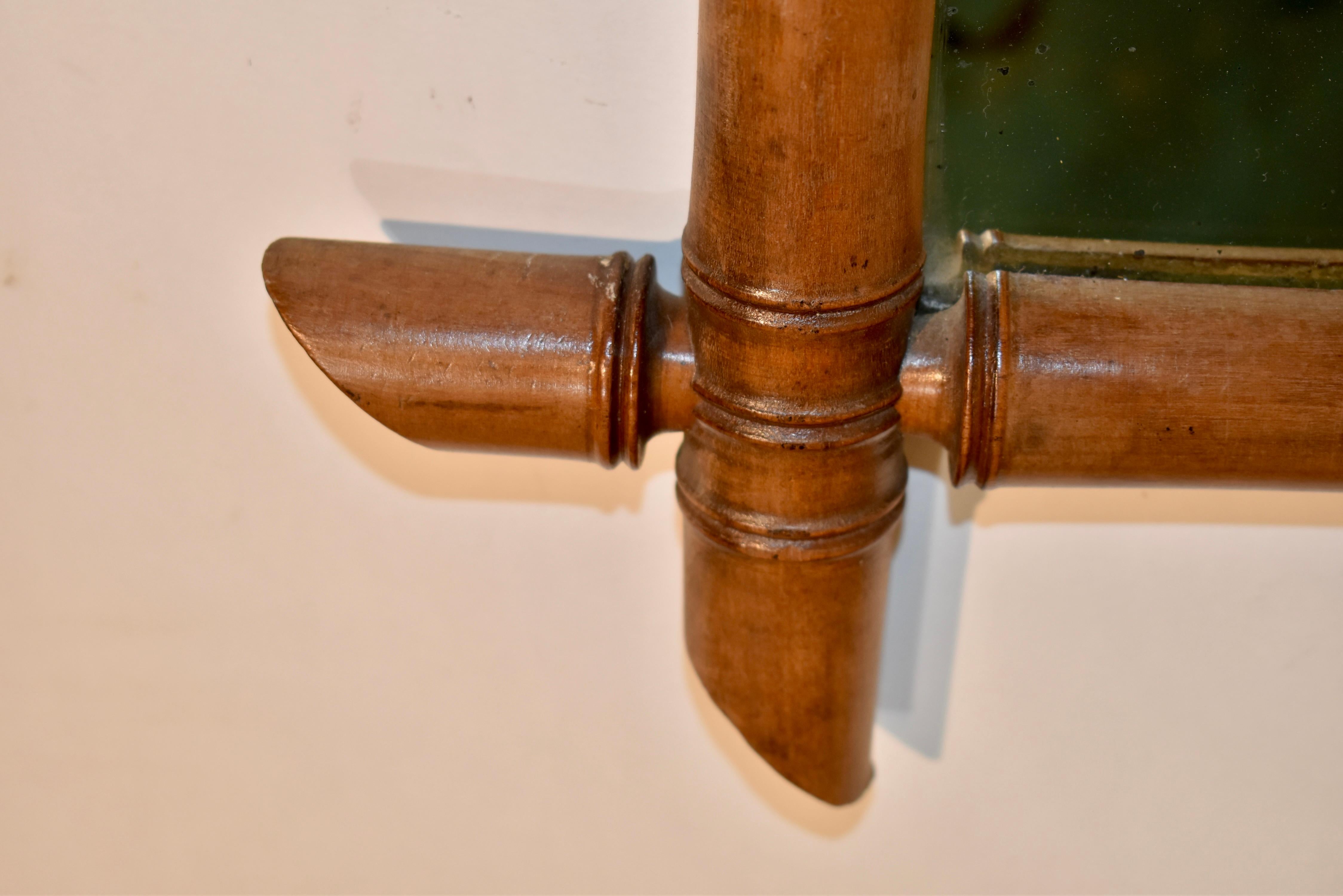 Specchio francese in finto bambù del 1900 circa in vendita 1