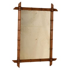 Circa 1900 French Faux Bamboo Mirror