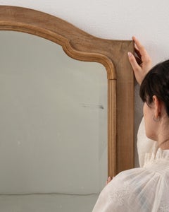 Circa 1900 French Louis Philippe Style Wooden Wall Mirror
