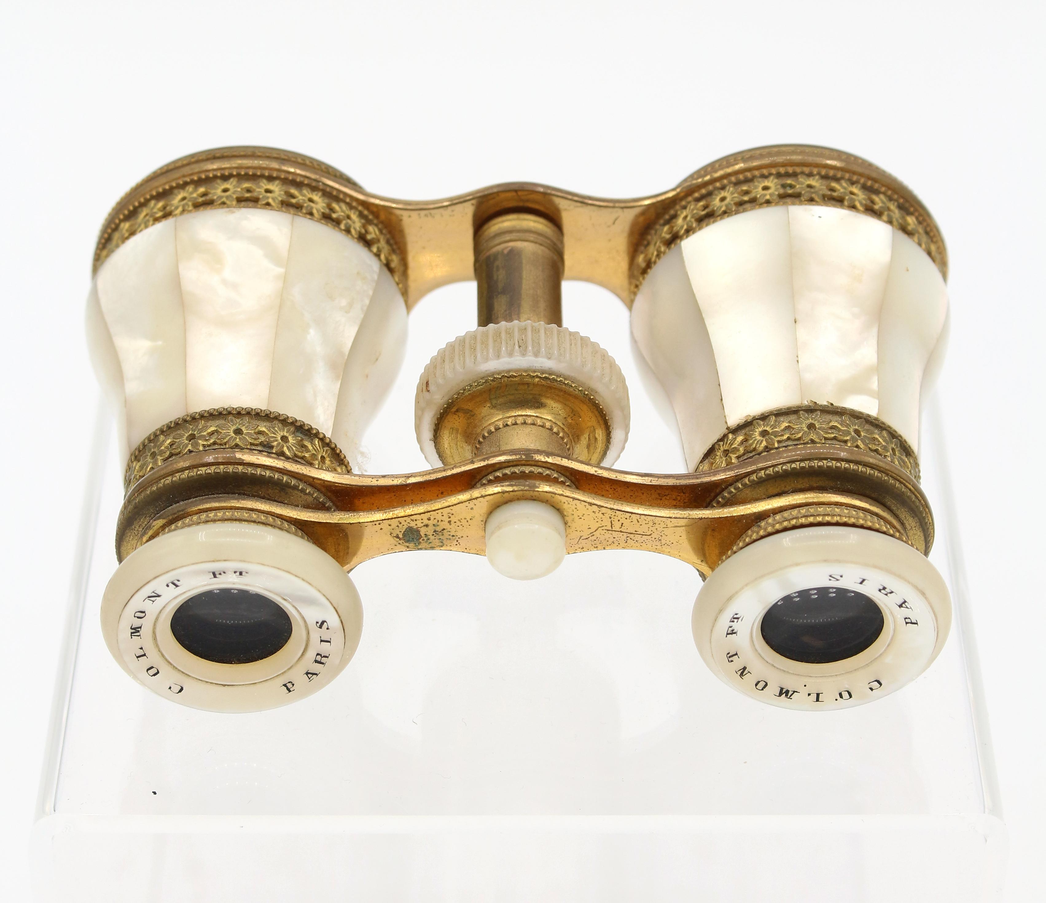 Gilt Circa 1900 French Opera Glasses by Colmont F.T Paris For Sale