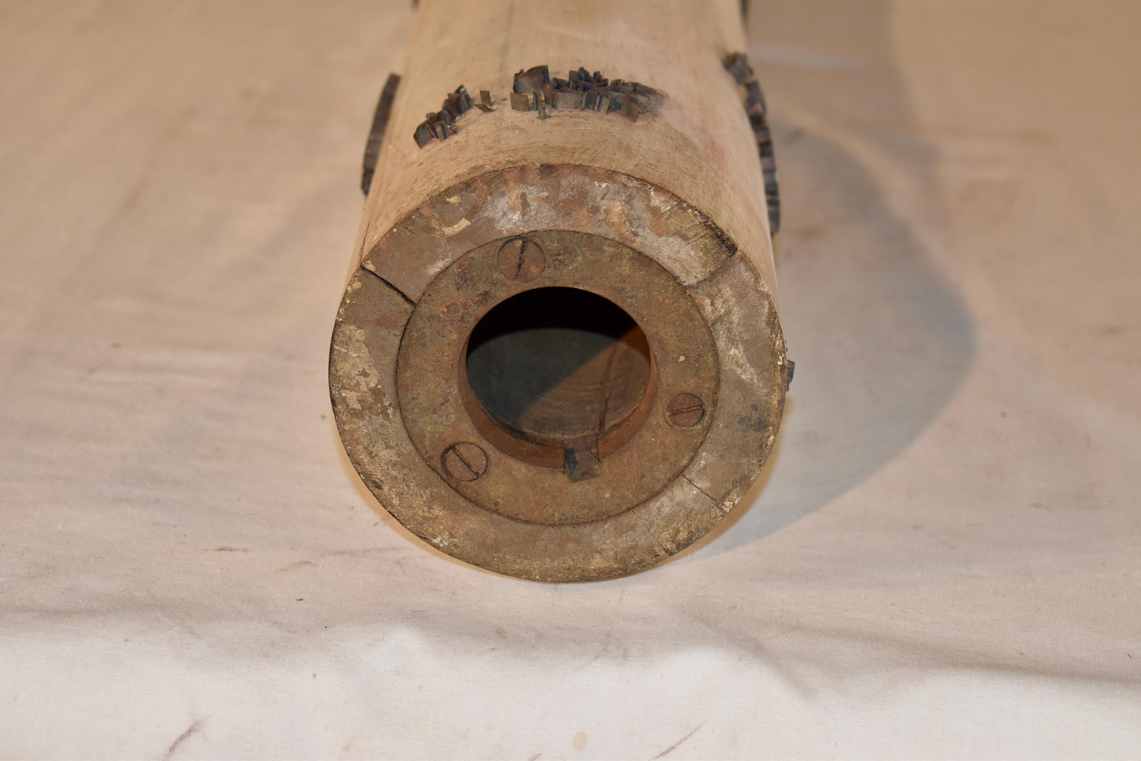 Early 20th Century Circa 1900 French Wallpaper Printing Roll For Sale
