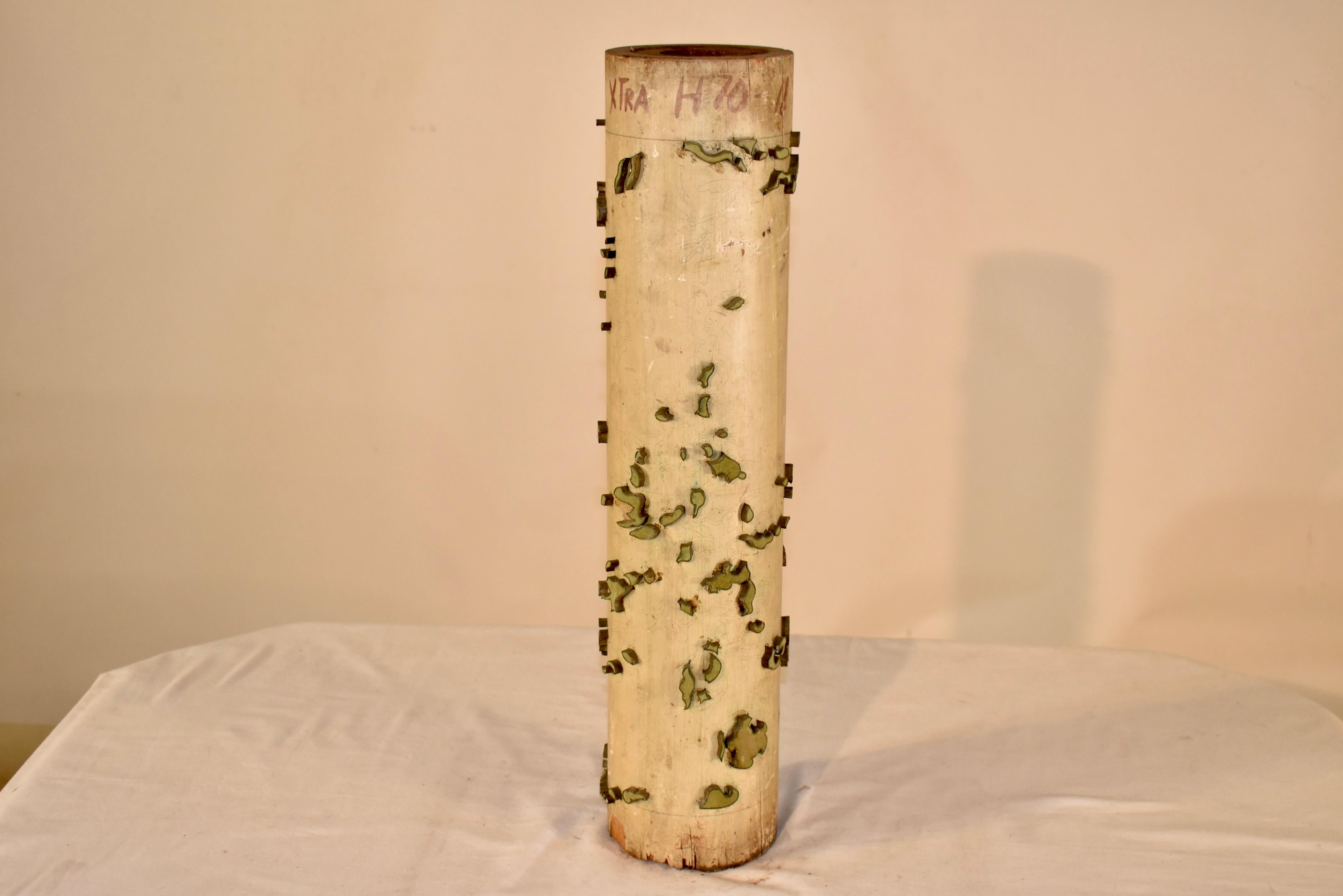 Pine Circa 1900 French Wallpaper Printing Roll For Sale