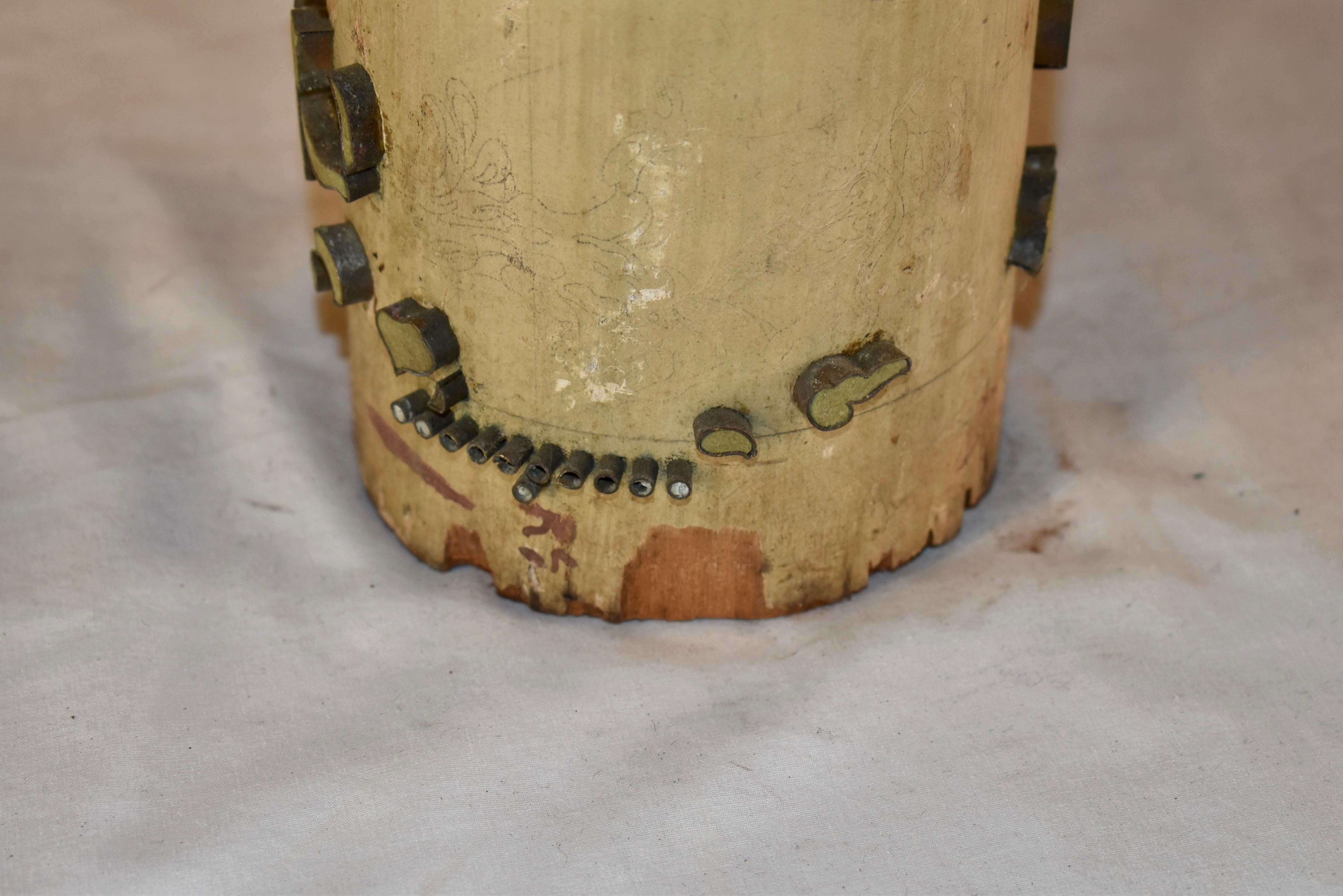 Circa 1900 French Wallpaper Printing Roll For Sale 1