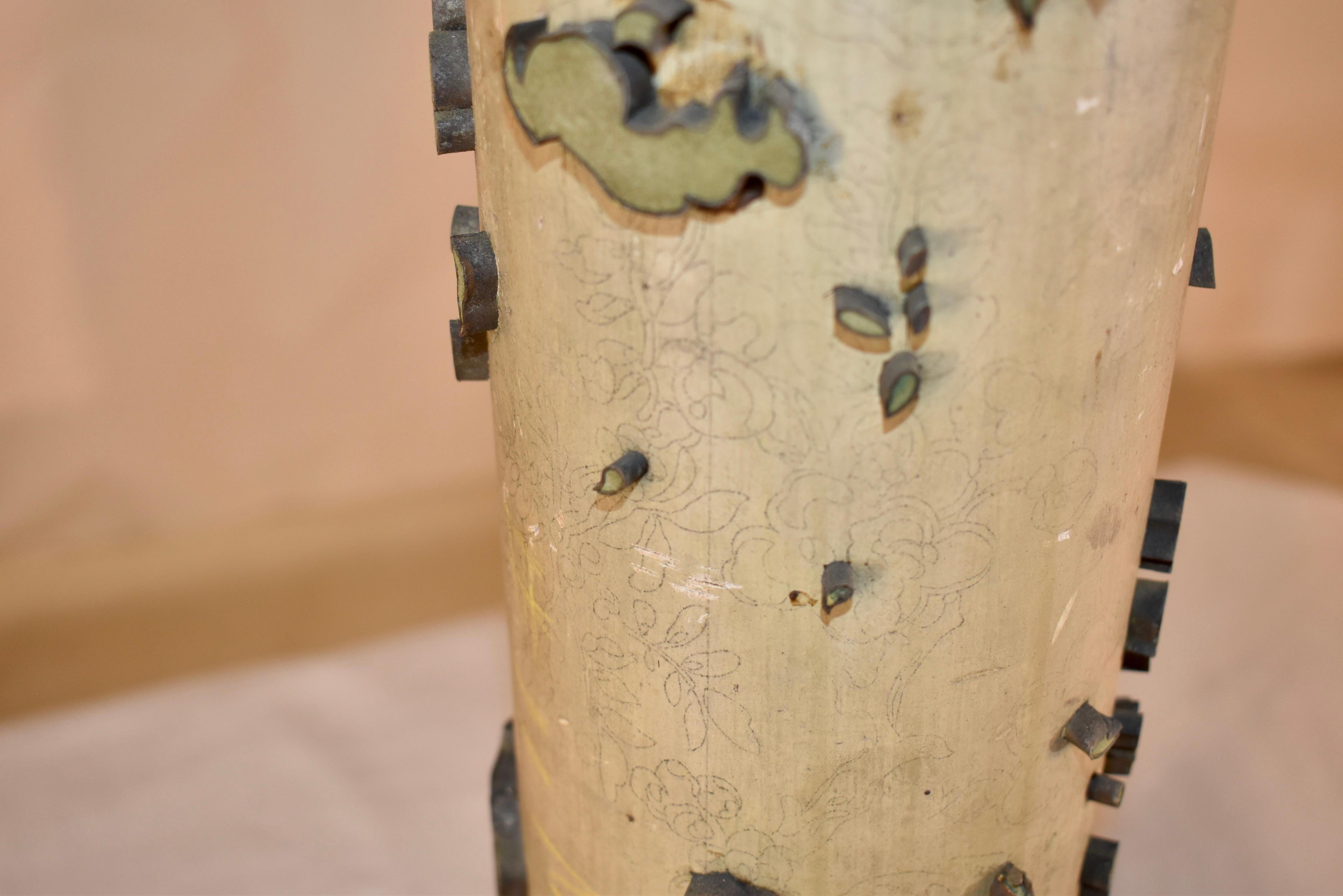 Circa 1900 French Wallpaper Printing Roll For Sale 2