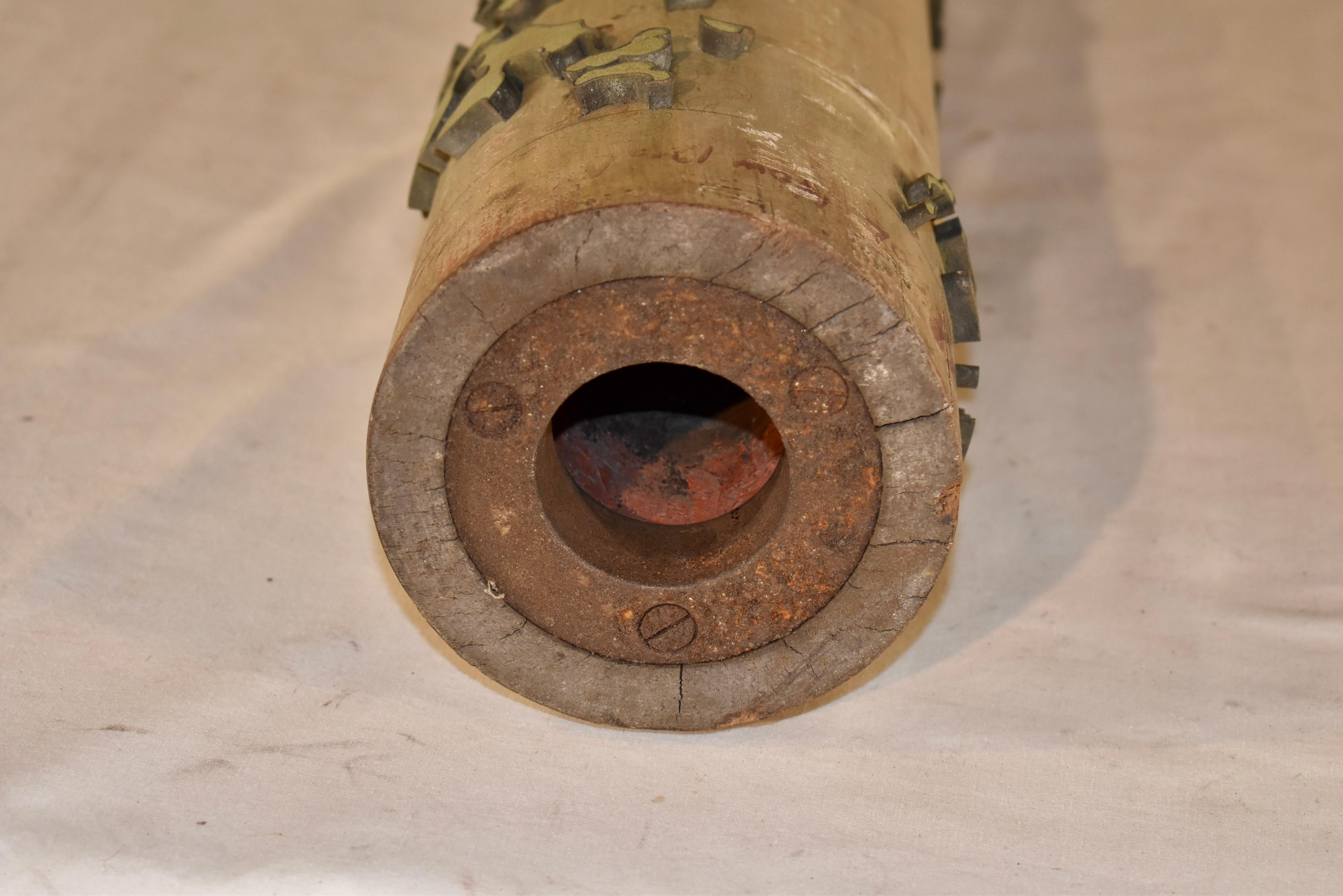 Circa 1900 French Wallpaper Printing Roll For Sale 3