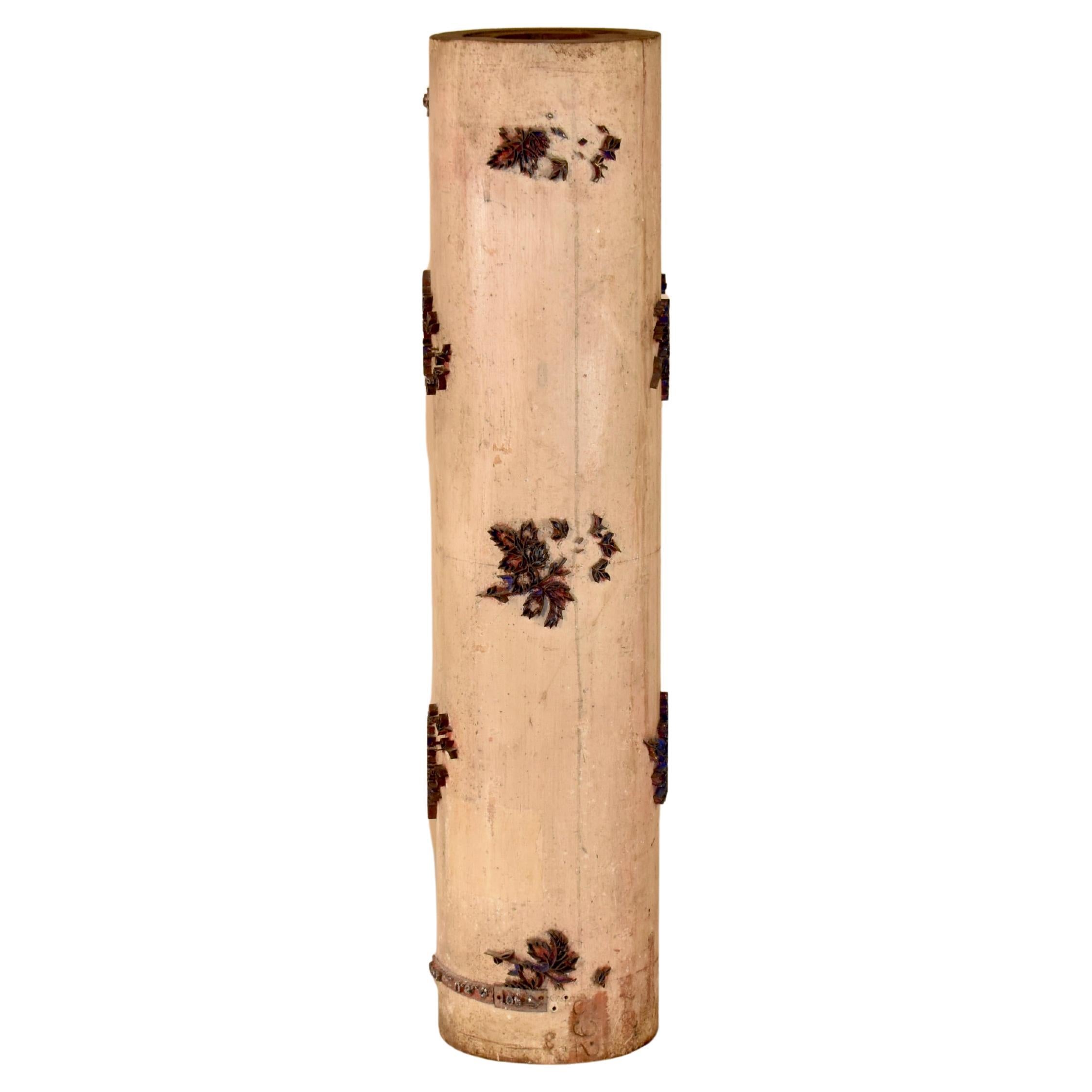 Circa 1900 French Wallpaper Printing Roll