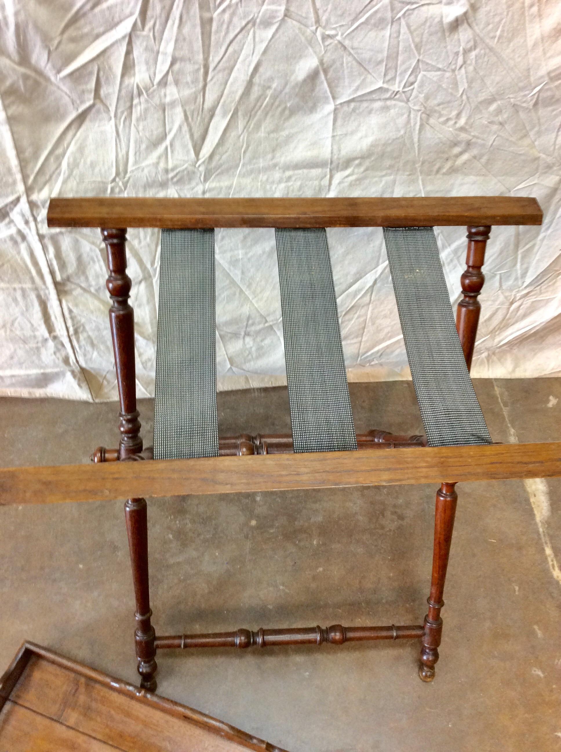 circa 1900 French Walnut Butlers Tray with Foldable Stand 6