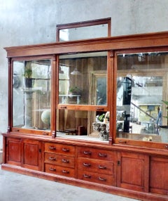 Glass Front Mercantile Display Case, circa 1900