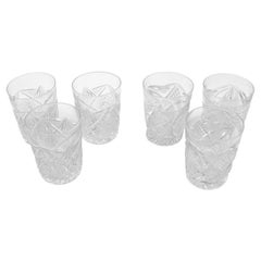 Circa 1900 Group of 6 American Cut Glass Tumblers