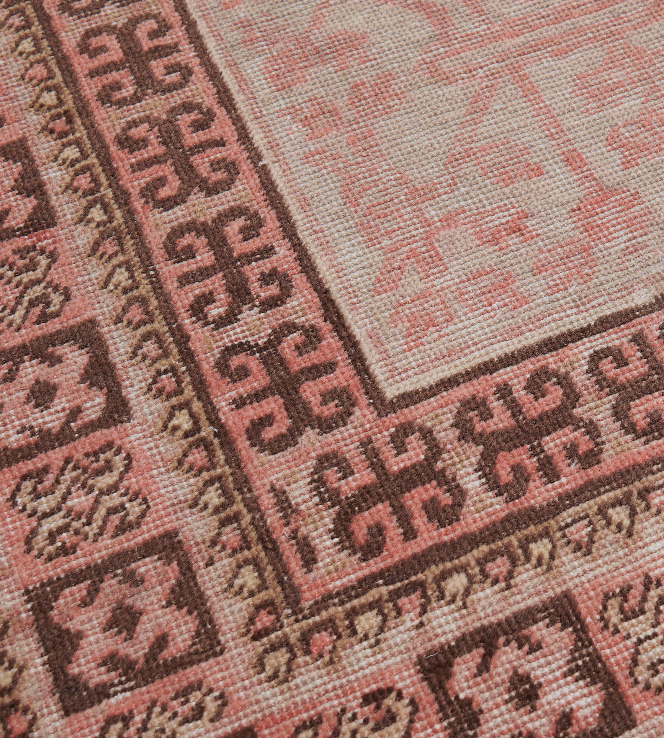 Turkestan oriental CIRCA Tapis Knots Rugs noué à la main vers 1900 en vente