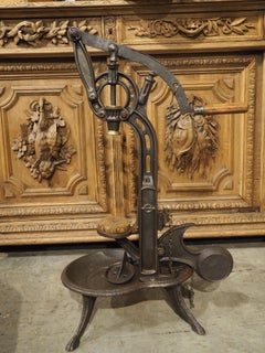 Circa 1900 Heavy Cast Iron French Wine Bottle Corker