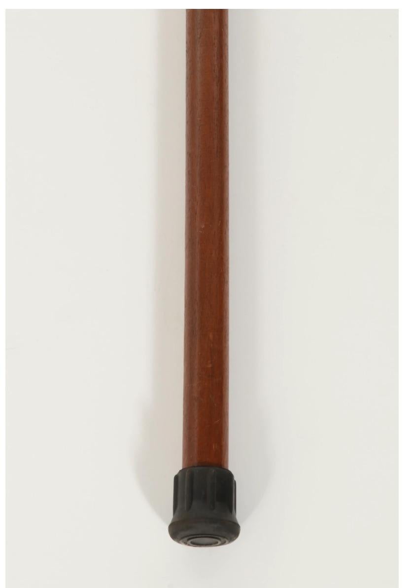 Horn Wood Sterling Walking Stick-Horn, Mother of Pearl Inlay, circa 1900 For Sale 2