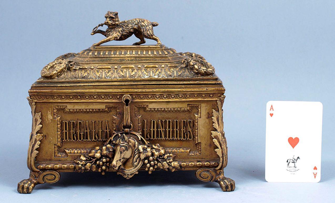 Humidor, Browned Metal Cigar Box, circa 1900  3