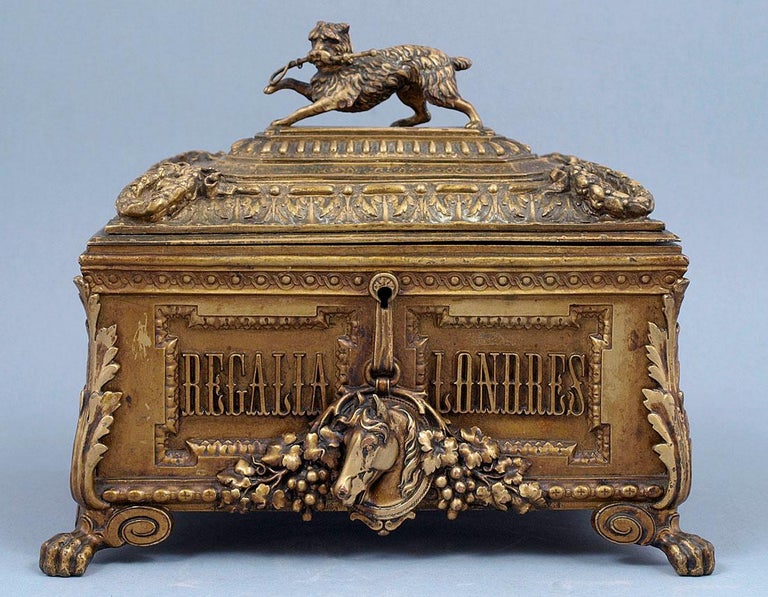 Humidor, Browned Metal Cigar Box, circa 1900 at 1stDibs хьюмидор