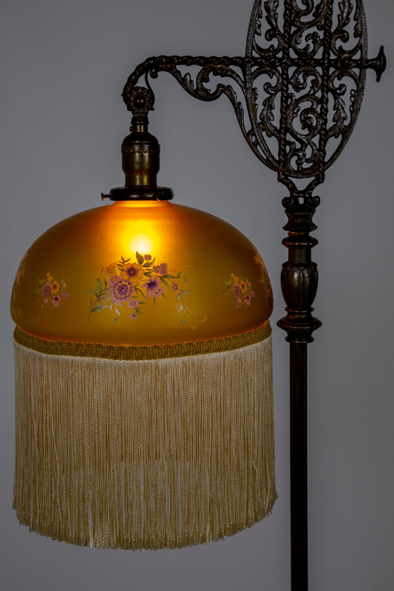 fringe shade floor lamp