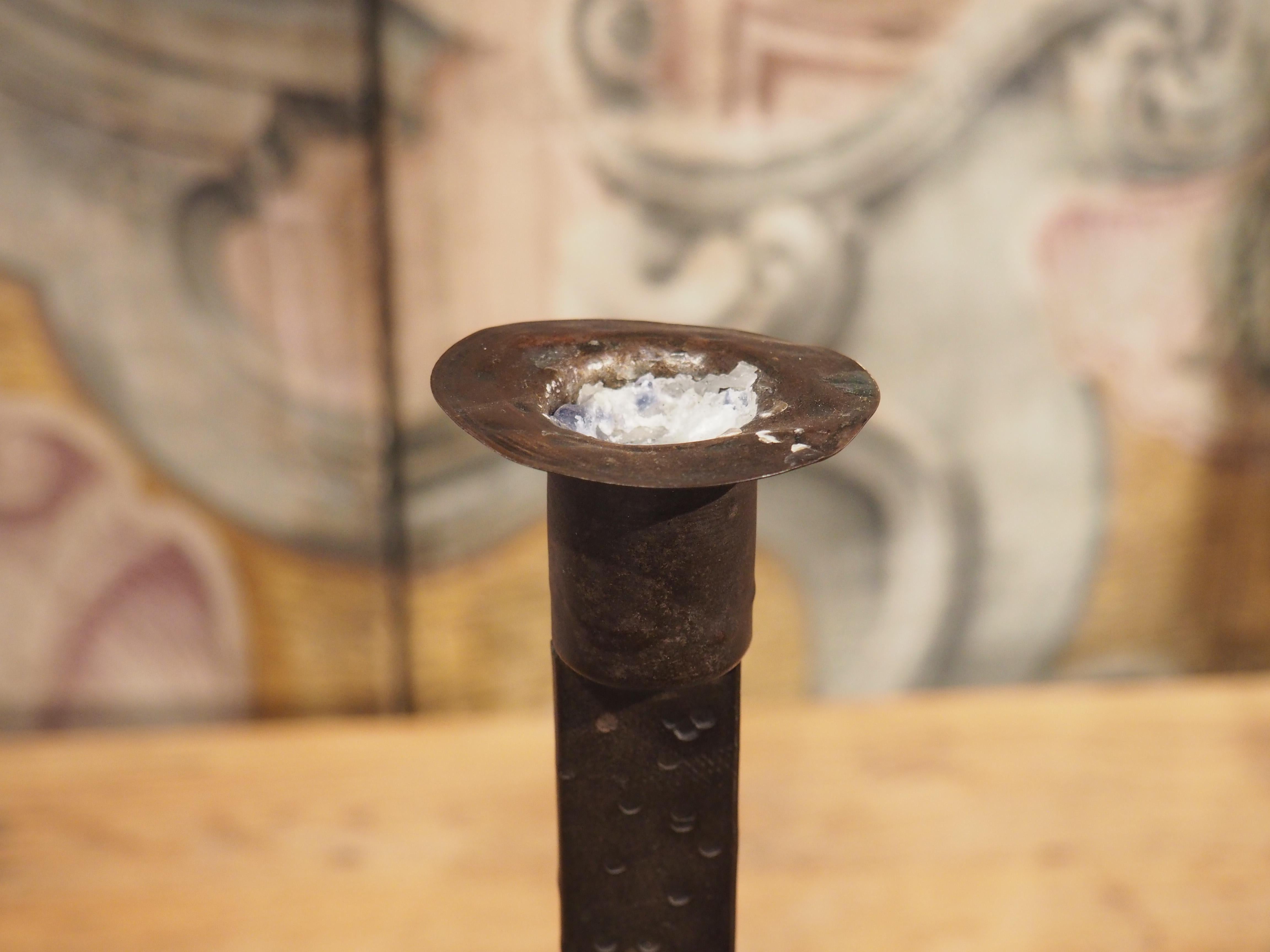 Circa 1900 Iron Knight Statue Cigar Cutter and Candle Holder from France 6