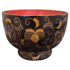 Circa 1900 Japanese Lacquer Papier-Mâché Bowl