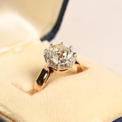 Edwardian Old European Cut Diamond Ring (Approx 2.50-Carat) Engagement, Platinum