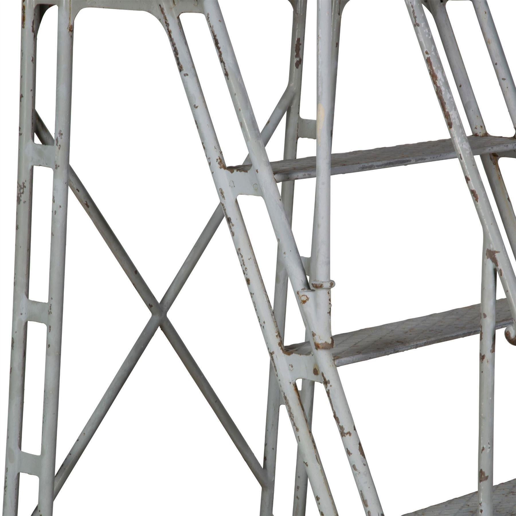 Large French Industrial Library Ladder, circa 1900 For Sale 1