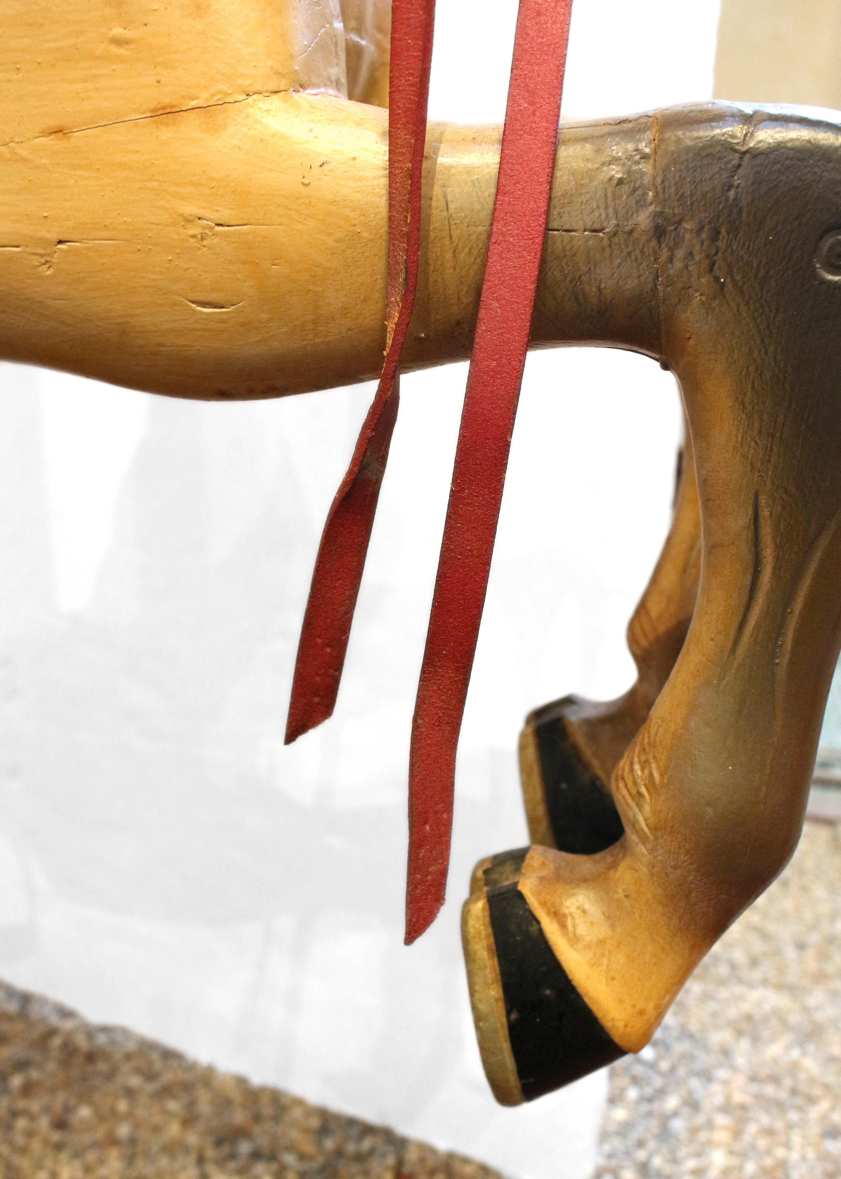 Circa 1900 Likely American Carousel Horse on Original Brass Holder 6