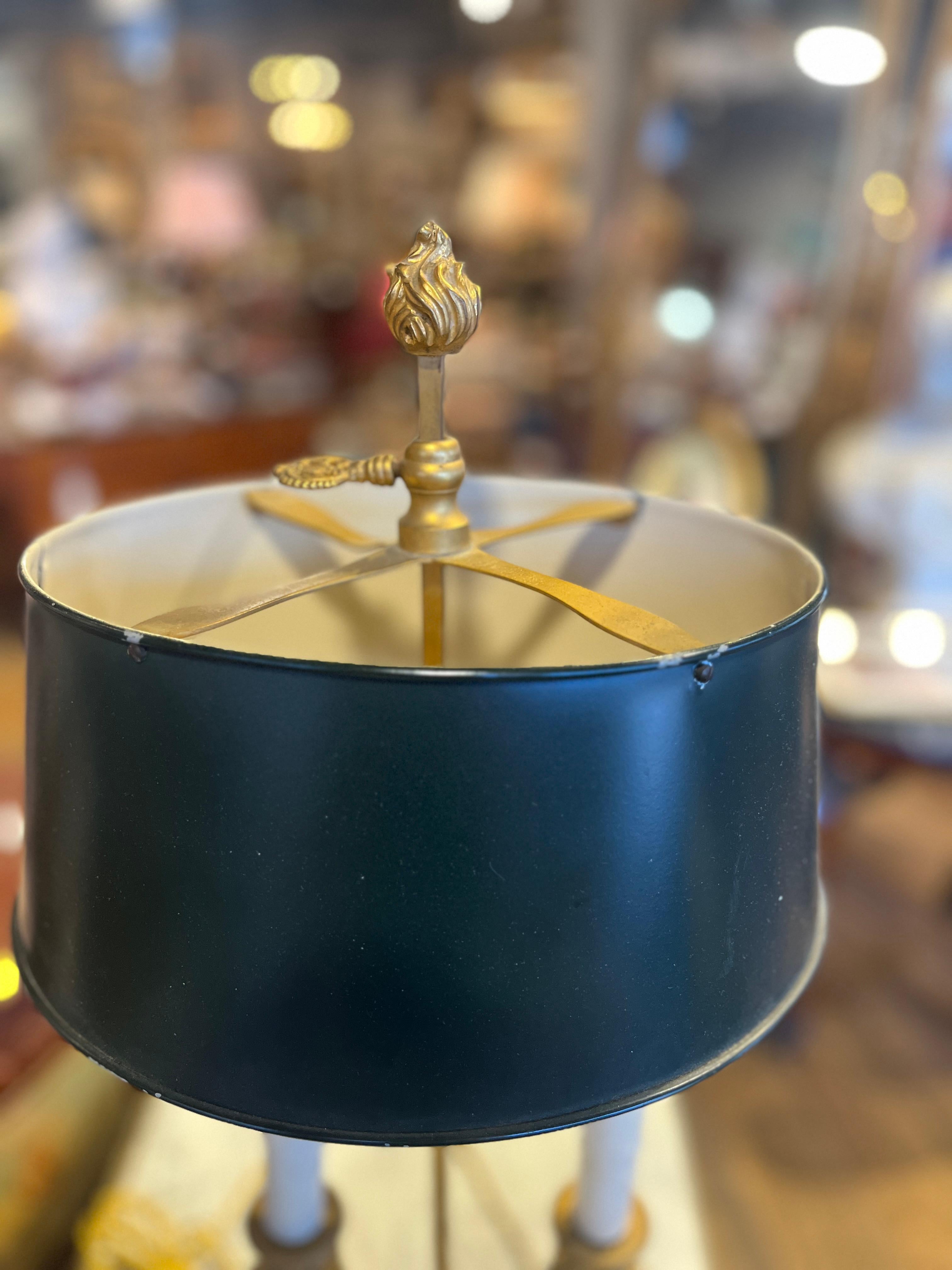 Circa 1900 Louis XVI Style Bouillotte Lamp
Beautiful Lamp purchased in France. Age appropriate wear, see detailed photos or message us with questions. 