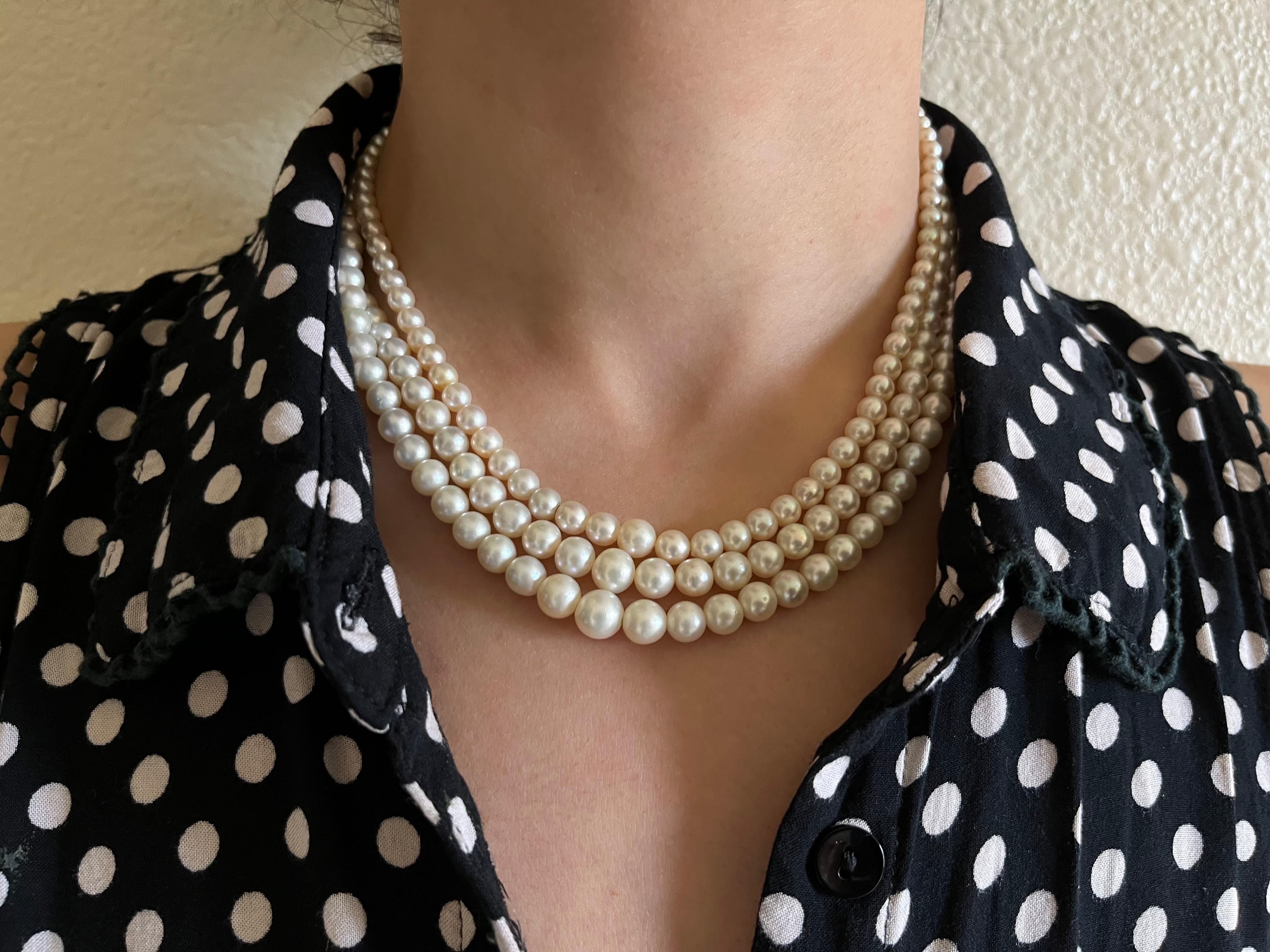 Art Deco Natural Pearl Necklace, circa 1900 For Sale