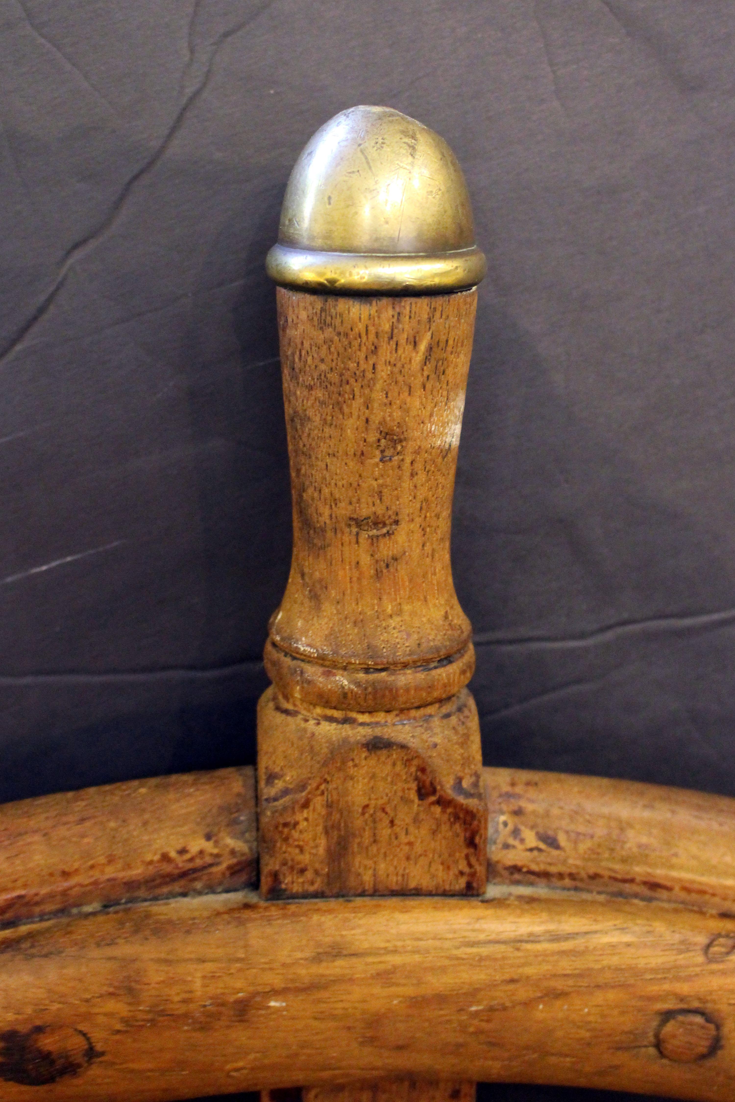 Roue de navire anglo-européenne vers 1900 ou plus ancienne Bon état - En vente à Chapel Hill, NC