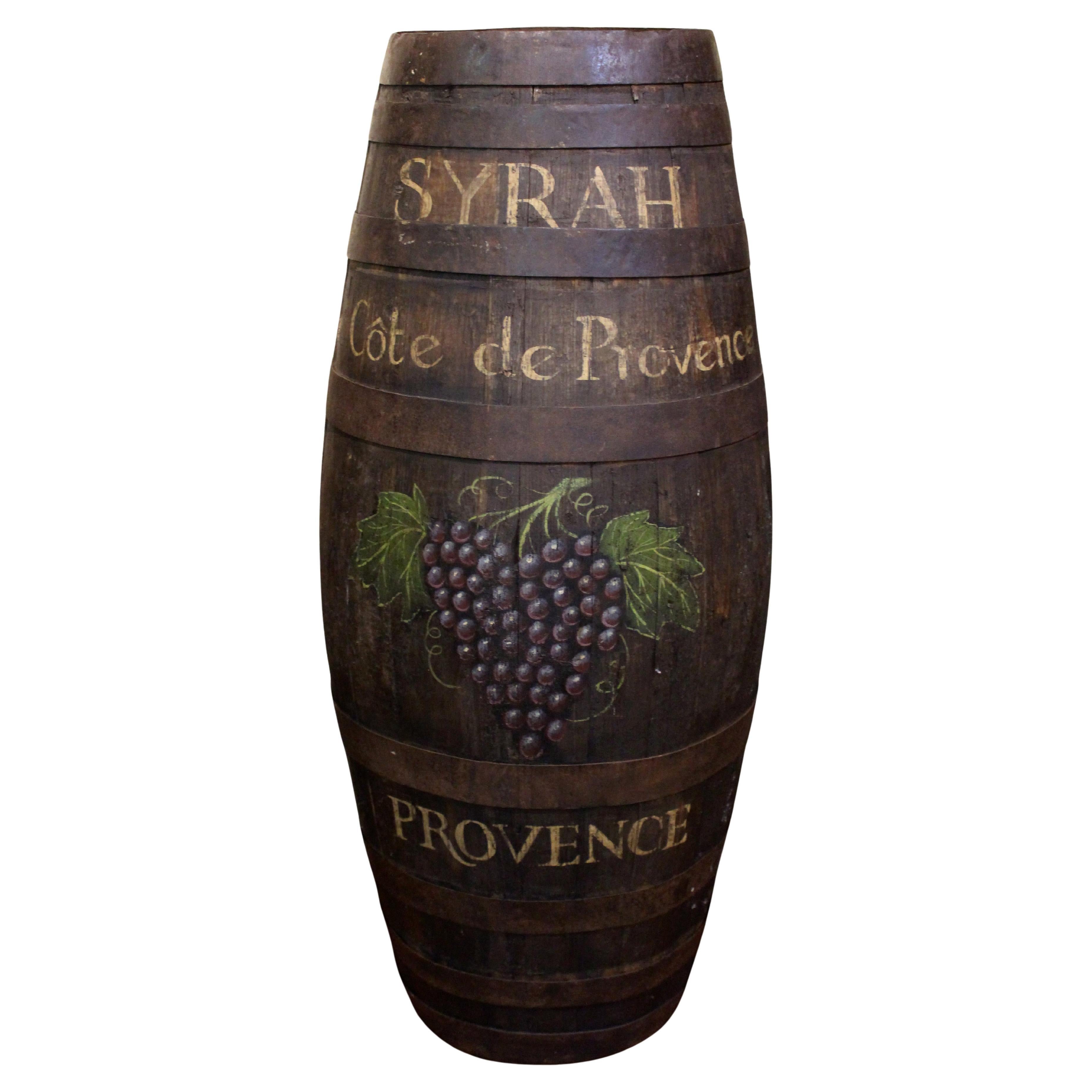 Circa 1900 or Earlier French Oak Syrah Wine Barrel