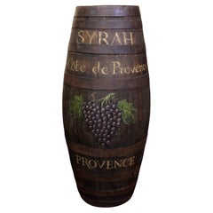 Circa 1900 or Earlier French Oak Syrah Wine Barrel