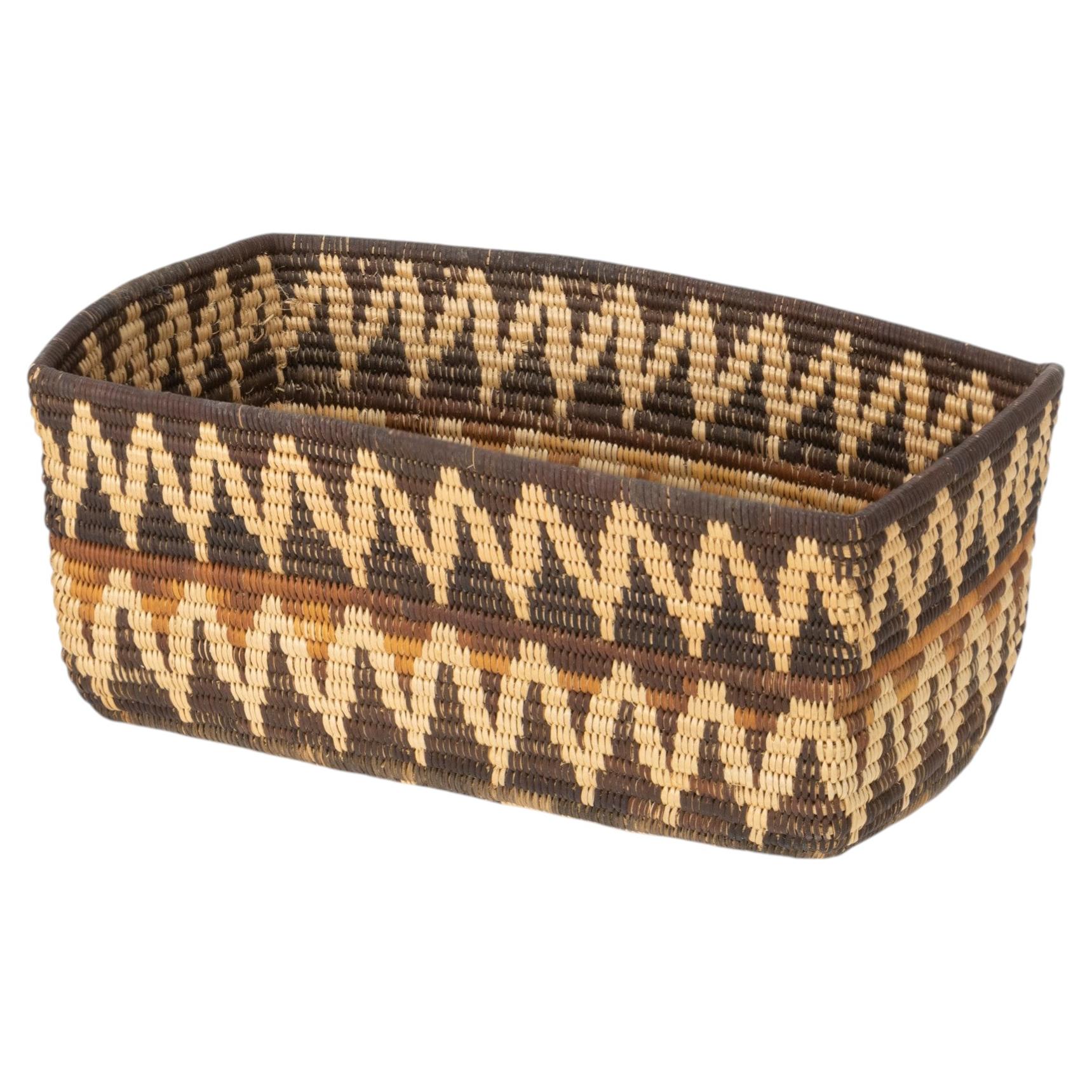 Circa 1900 Panamint Polychrome Basket For Sale