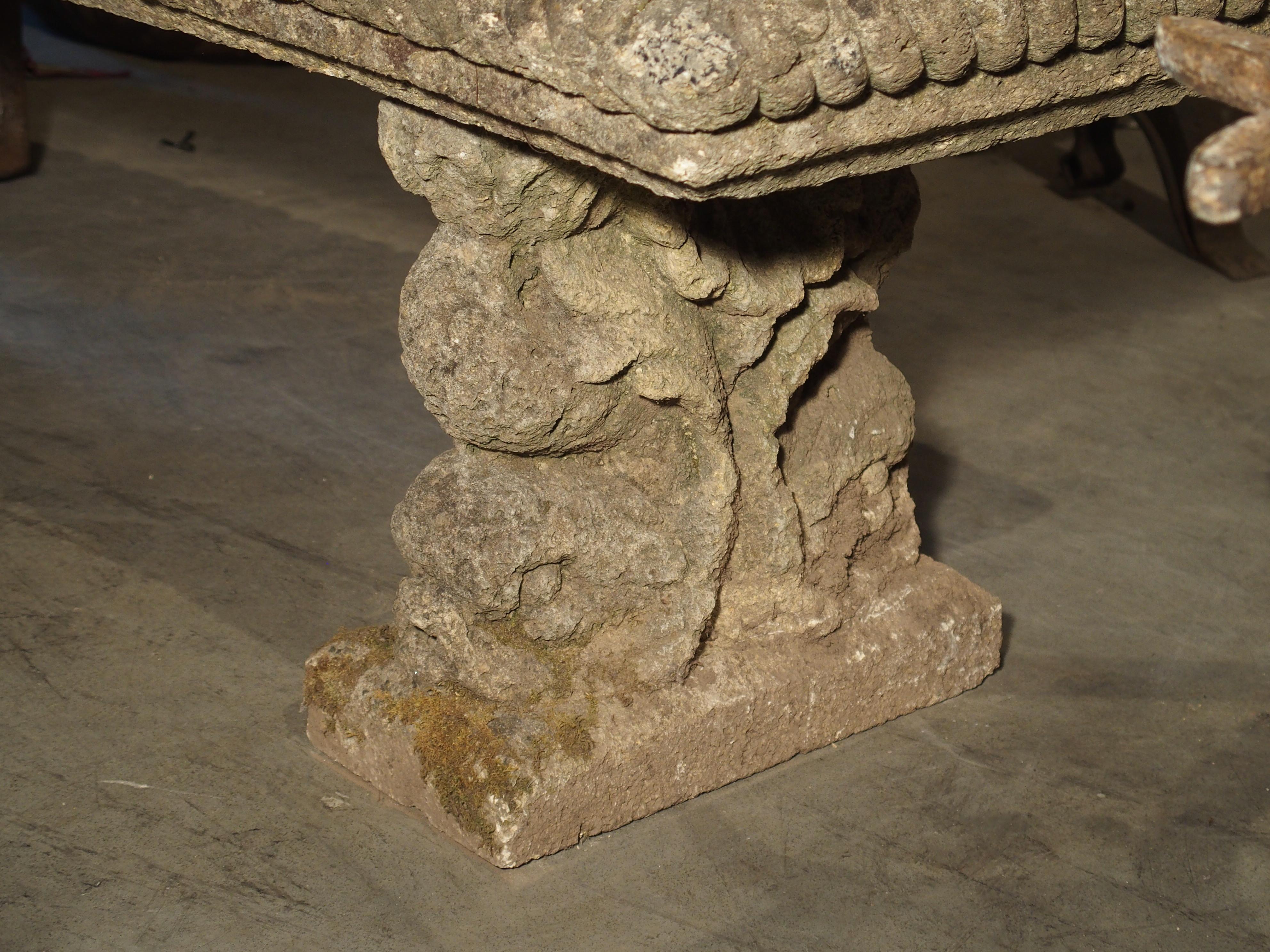 Reconstituted Stone Dolphins Bench from France, circa 1900 5