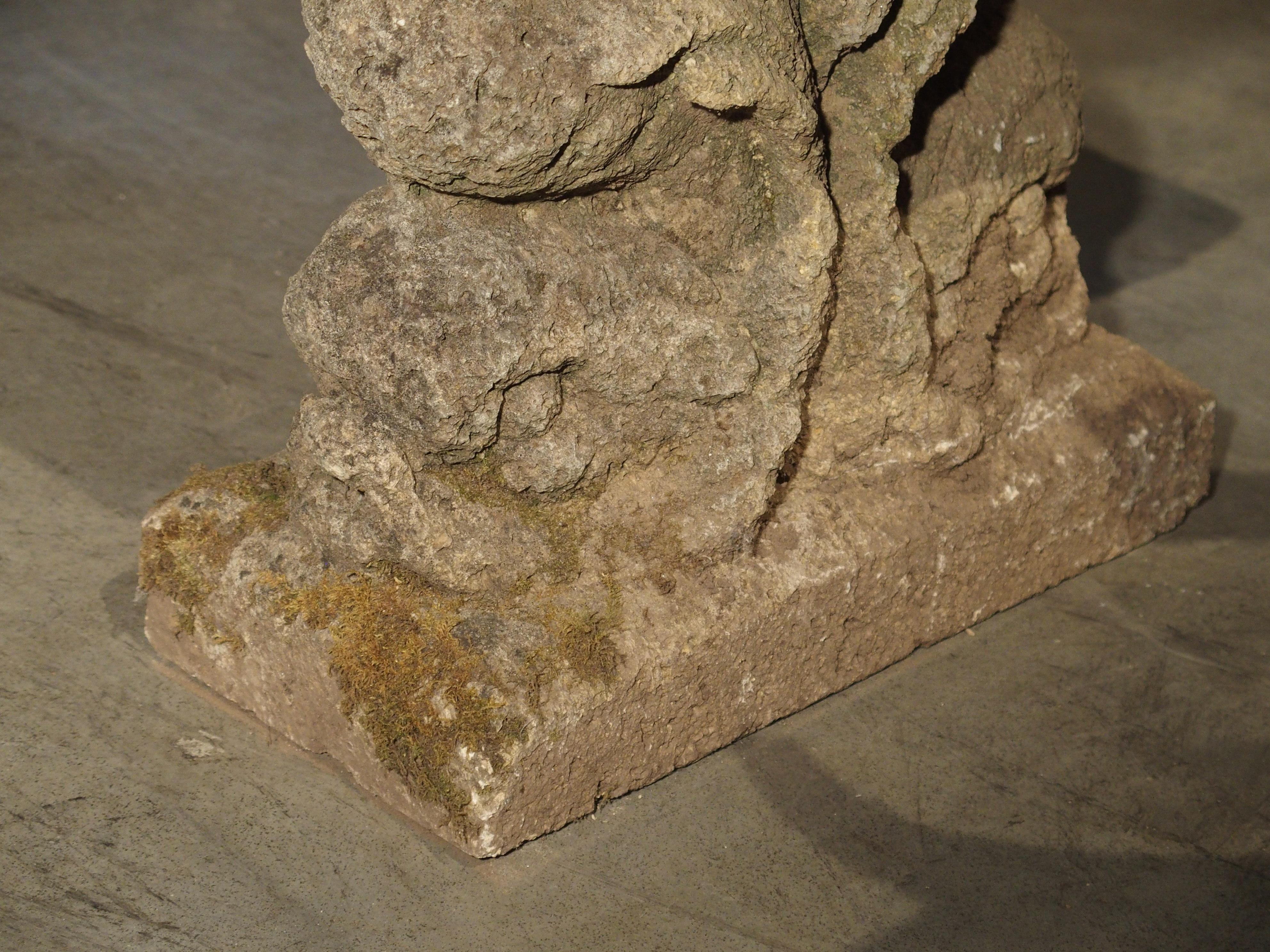 Reconstituted Stone Dolphins Bench from France, circa 1900 10