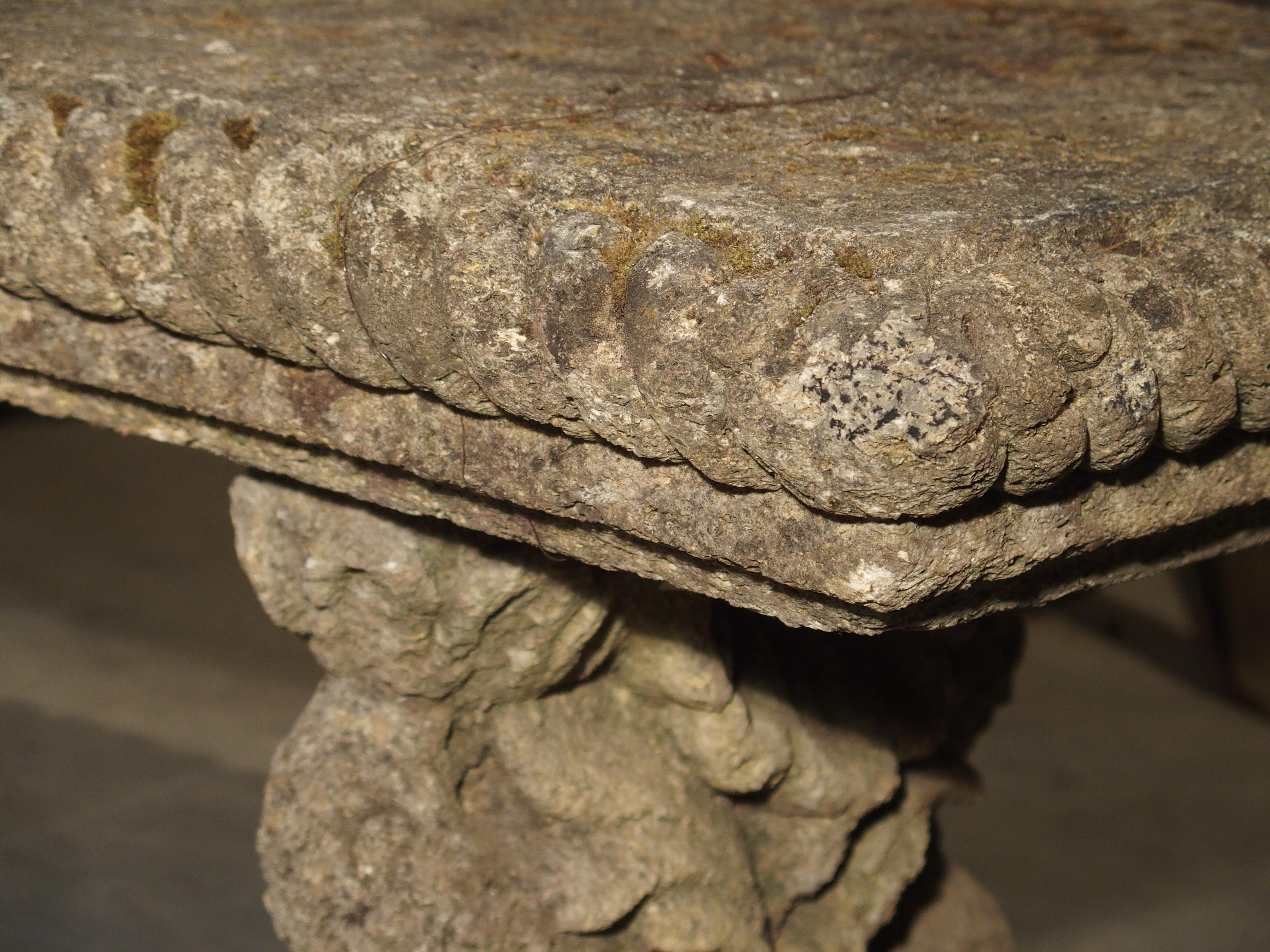 Reconstituted Stone Dolphins Bench from France, circa 1900 11