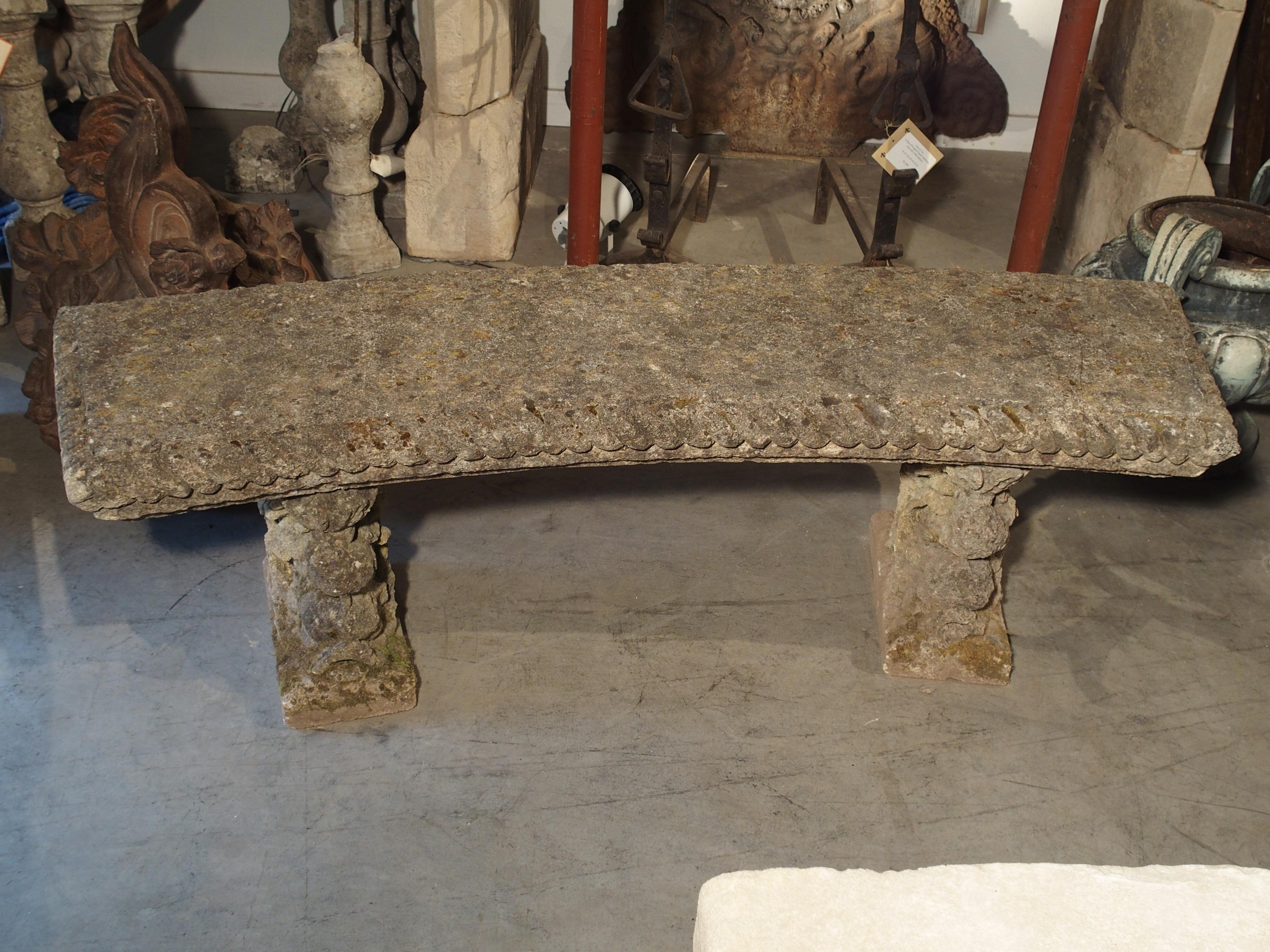 Reconstituted Stone Dolphins Bench from France, circa 1900 3