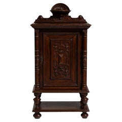Circa 1900 Renaissance Revival Dark Brown Wood Cabinet