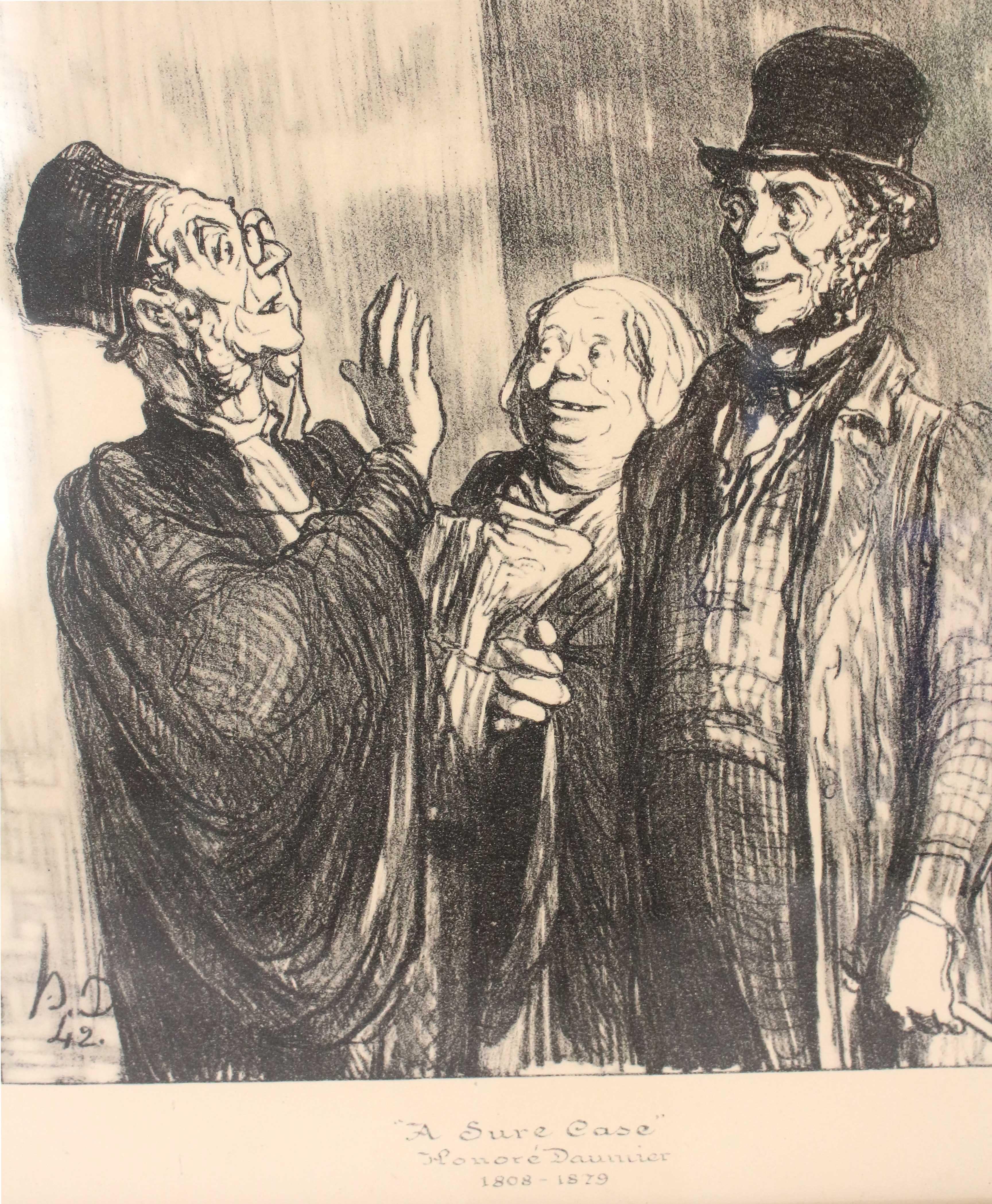 Circa 1900 Set of Four Honore Daumier Prints In Good Condition In Chapel Hill, NC