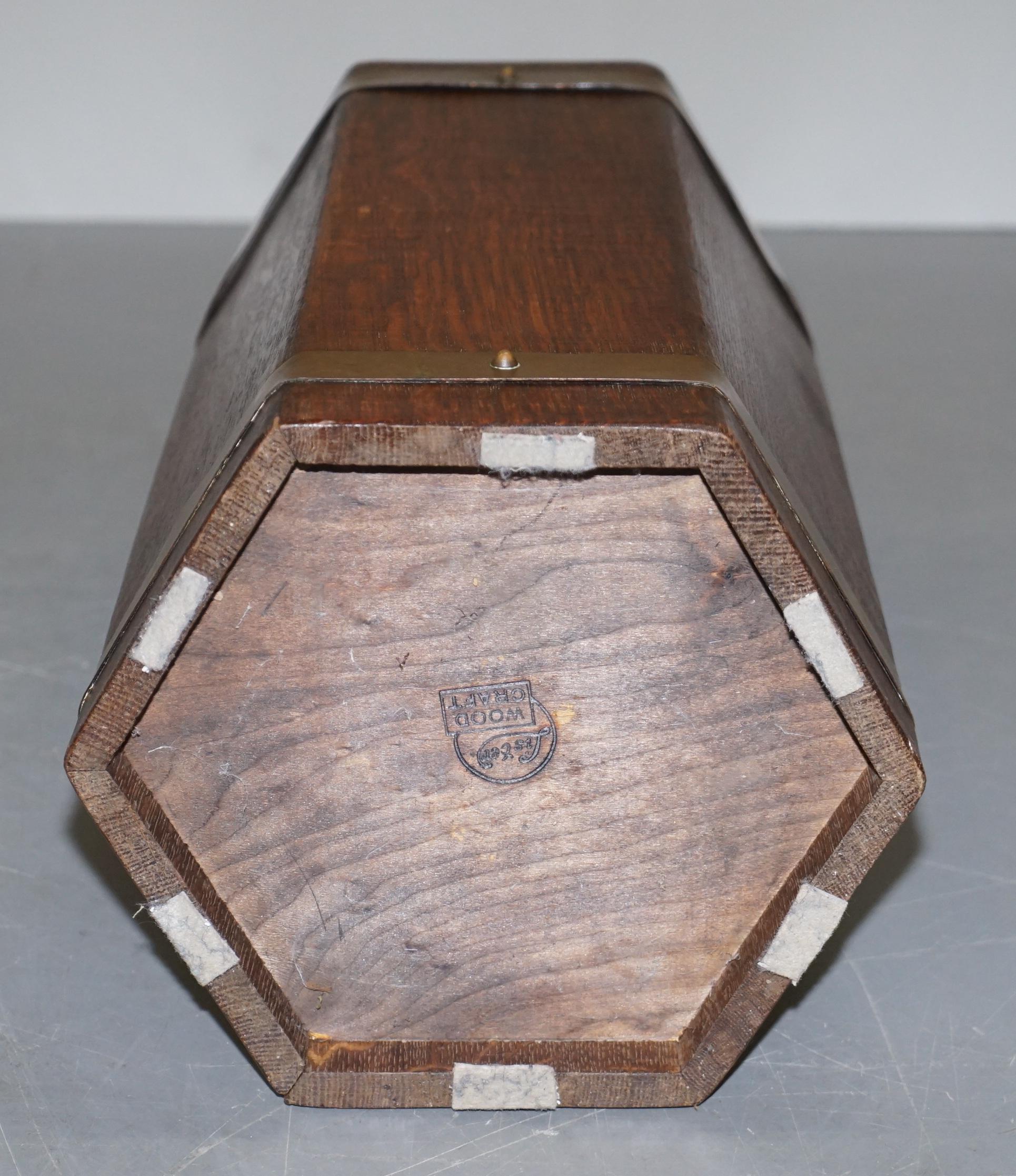 Stamed R.a.Lister & Co Ltd Dursley England Oak Stick Umbrella Stand, circa 1900 1