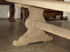 Stripped and Bleached Oak Monastery Style Table from France, circa 1900
