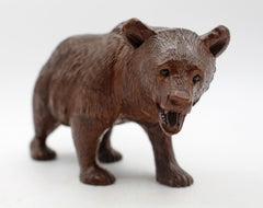 Circa 1900 Swiss Small-Medium Size Strolling Black Forest Bear