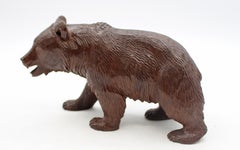 Circa 1900 Swiss Small-Medium Size Strolling Black Forest Bear