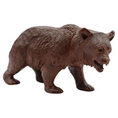 Circa 1900 Swiss Small-Medium Size Strolling Black Forest Bear