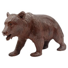 Circa 1900 Swiss Small-Medium Size Strolling Black Forest Bear