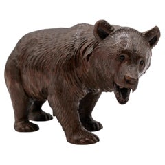 Circa 1900 Swiss Small-Medium Size Strolling Black Forest Bear