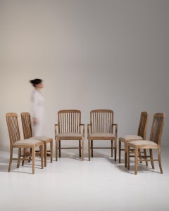 Lot de six chaises provençales en chêne « Taupe Wood », datant d'environ 1900